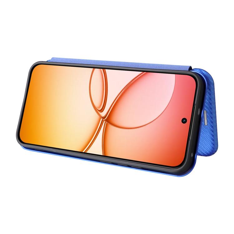 For Realme 15T 5G Carbon Fiber Texture Flip Leather Phone Case