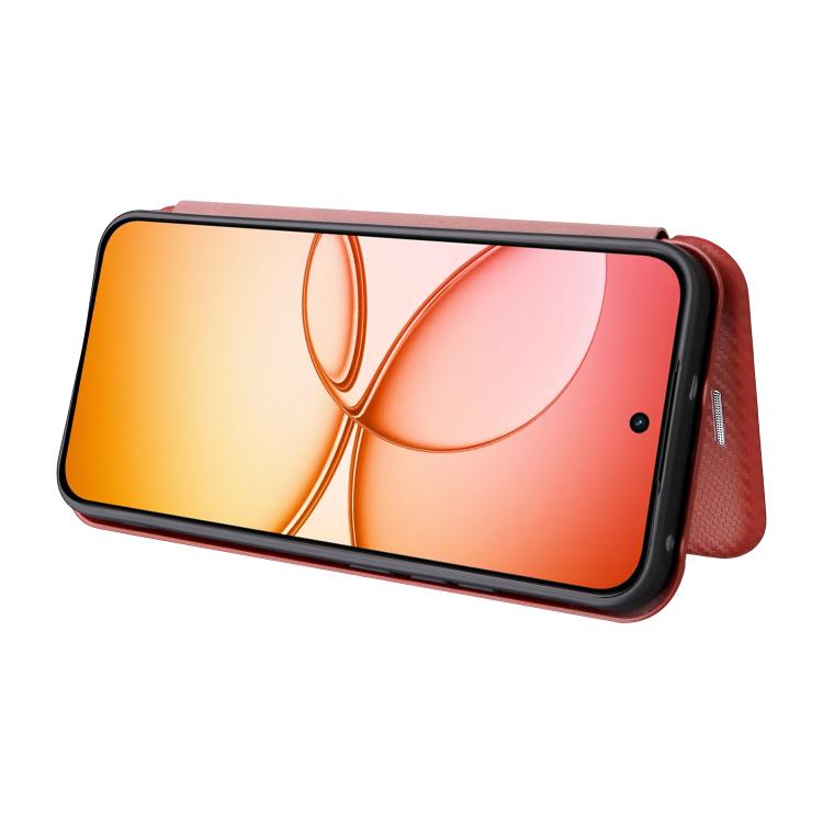 For Realme 15T 5G Carbon Fiber Texture Flip Leather Phone Case