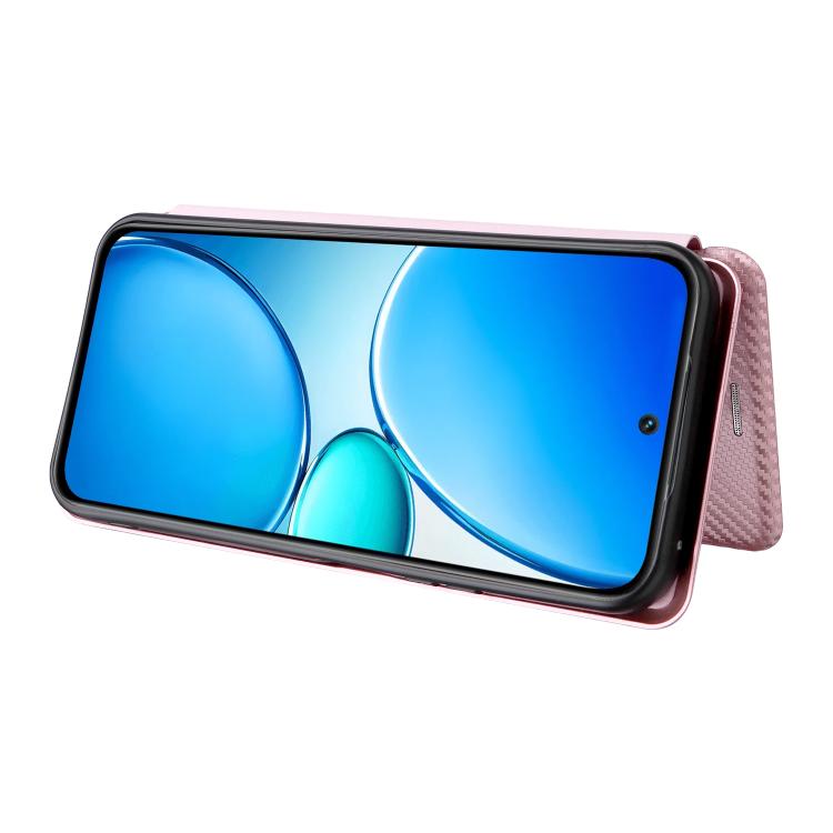 For Realme 15x 5G India / C85 5G Carbon Fiber Texture Flip Leather Phone Case