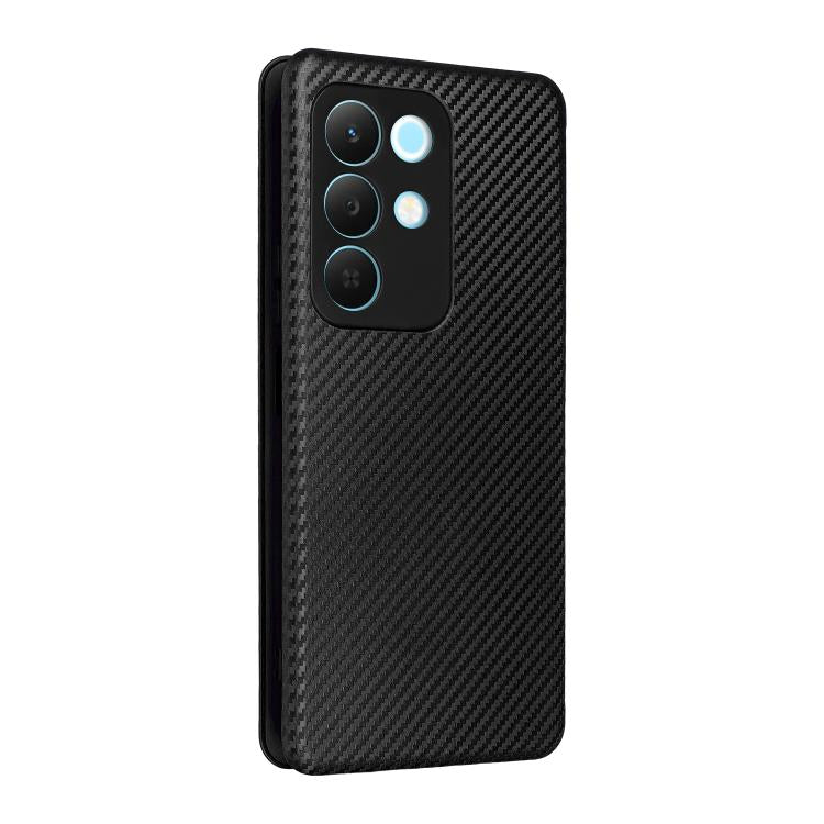 For Realme 15x 5G India / C85 5G Carbon Fiber Texture Flip Leather Phone Case