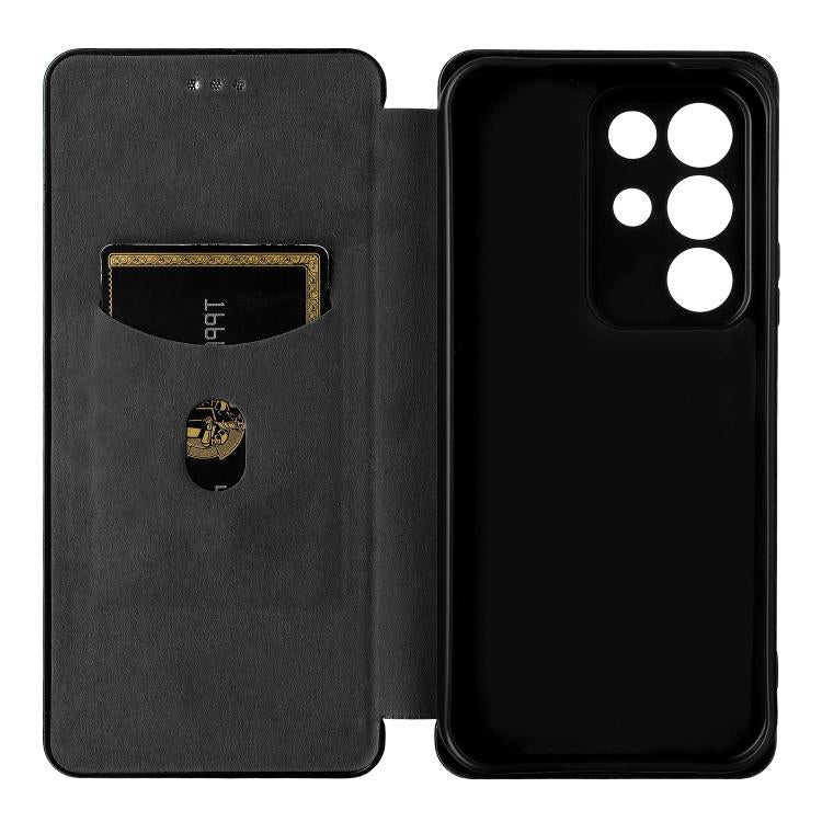 For Realme 15x 5G India / C85 5G Carbon Fiber Texture Flip Leather Phone Case
