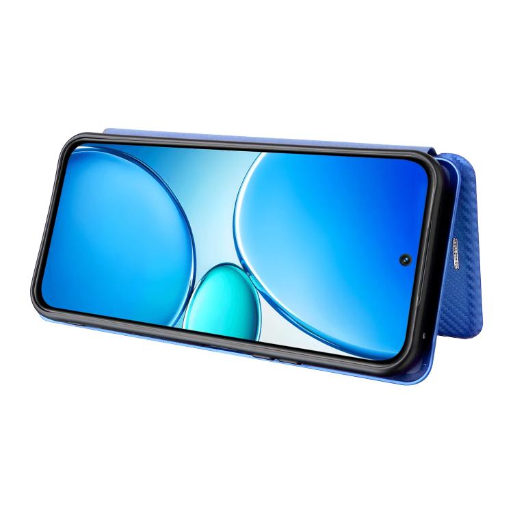 For Realme 15x 5G India / C85 5G Carbon Fiber Texture Flip Leather Phone Case