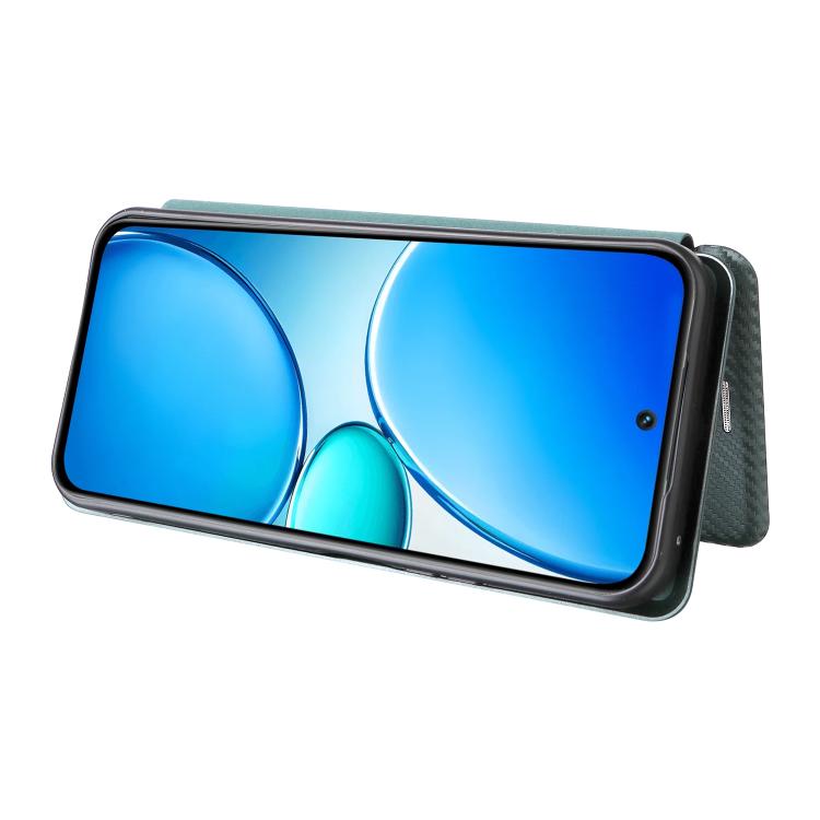 For Realme 15x 5G India / C85 5G Carbon Fiber Texture Flip Leather Phone Case