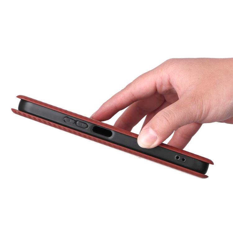 For Realme 15x 5G India / C85 5G Carbon Fiber Texture Flip Leather Phone Case