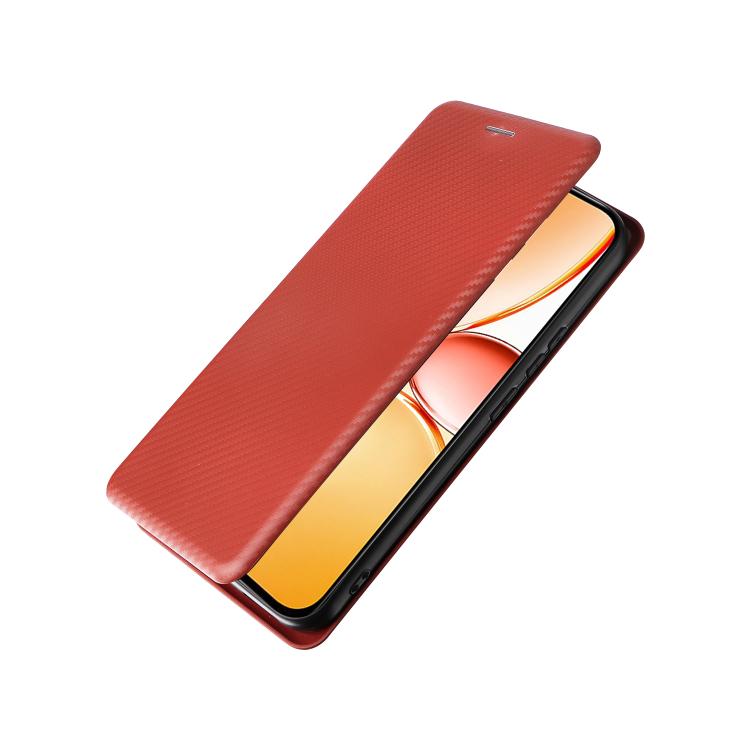 For Realme C85 Pro 4G Carbon Fiber Texture Flip Leather Phone Case