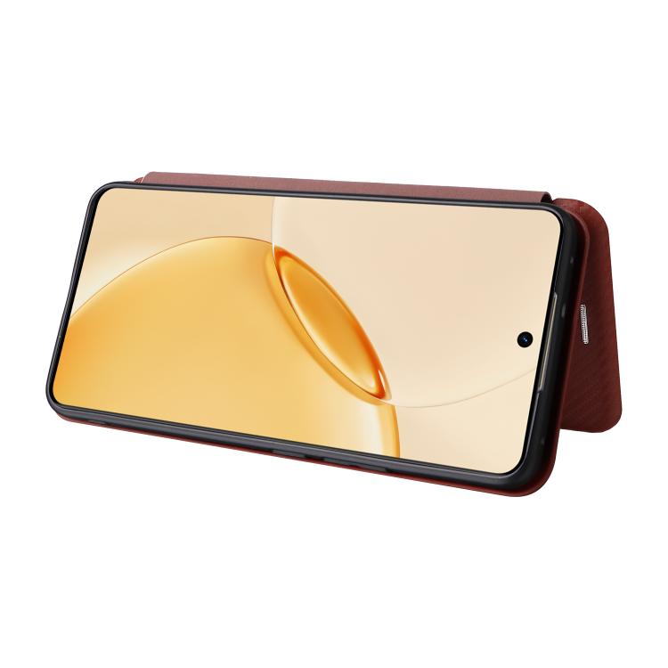 For Realme 16 Pro+ 5G Carbon Fiber Texture Flip Leather Phone Case