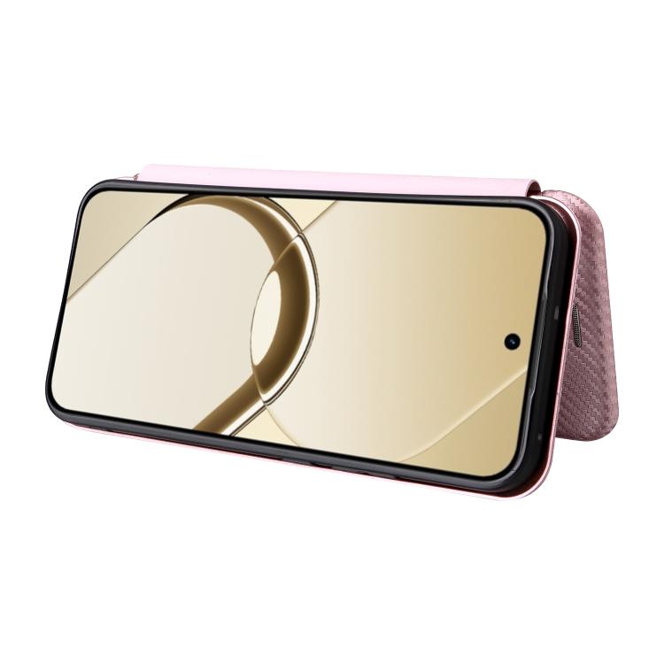 For Realme 16 5G Carbon Fiber Texture Flip Leather Phone Case