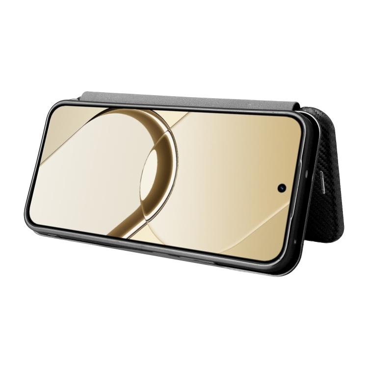 For Realme 16 5G Carbon Fiber Texture Flip Leather Phone Case