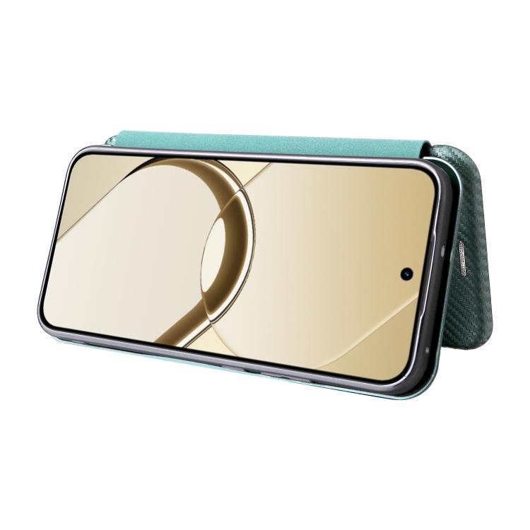 For Realme 16 5G Carbon Fiber Texture Flip Leather Phone Case