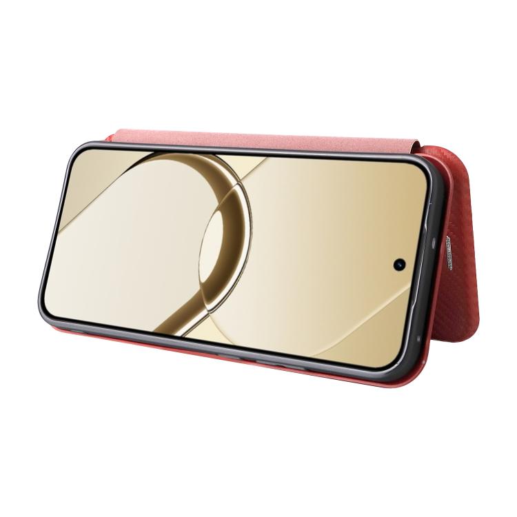 For Realme 16 5G Carbon Fiber Texture Flip Leather Phone Case