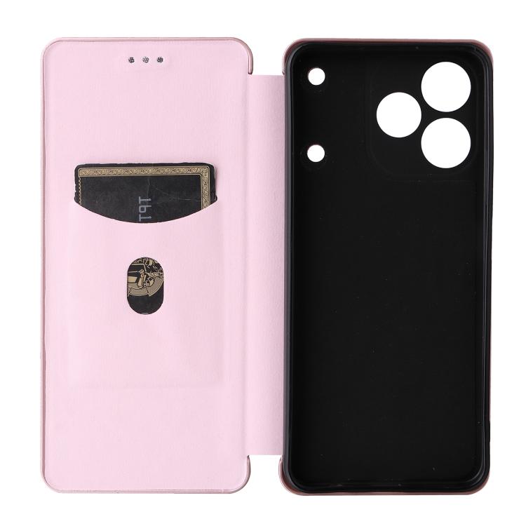 For Realme Note 80 4G Carbon Fiber Texture Flip Leather Phone Case