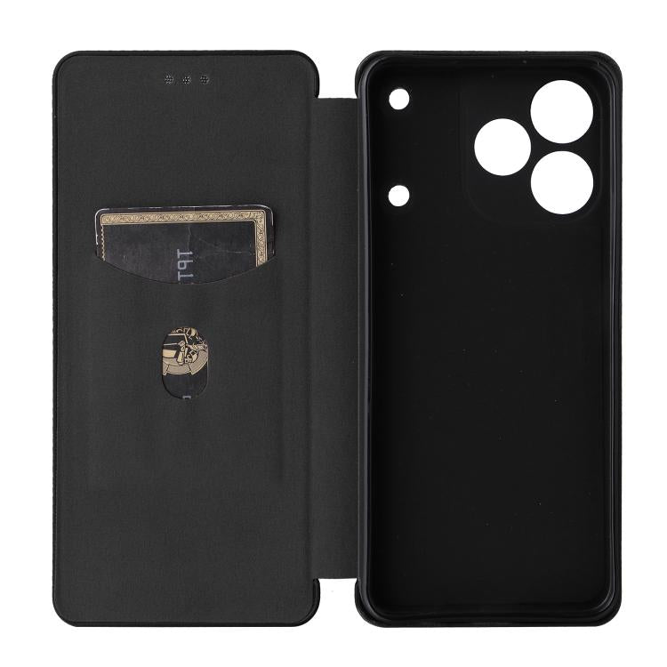 For Realme Note 80 4G Carbon Fiber Texture Flip Leather Phone Case