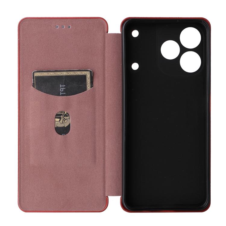 For Realme Note 80 4G Carbon Fiber Texture Flip Leather Phone Case