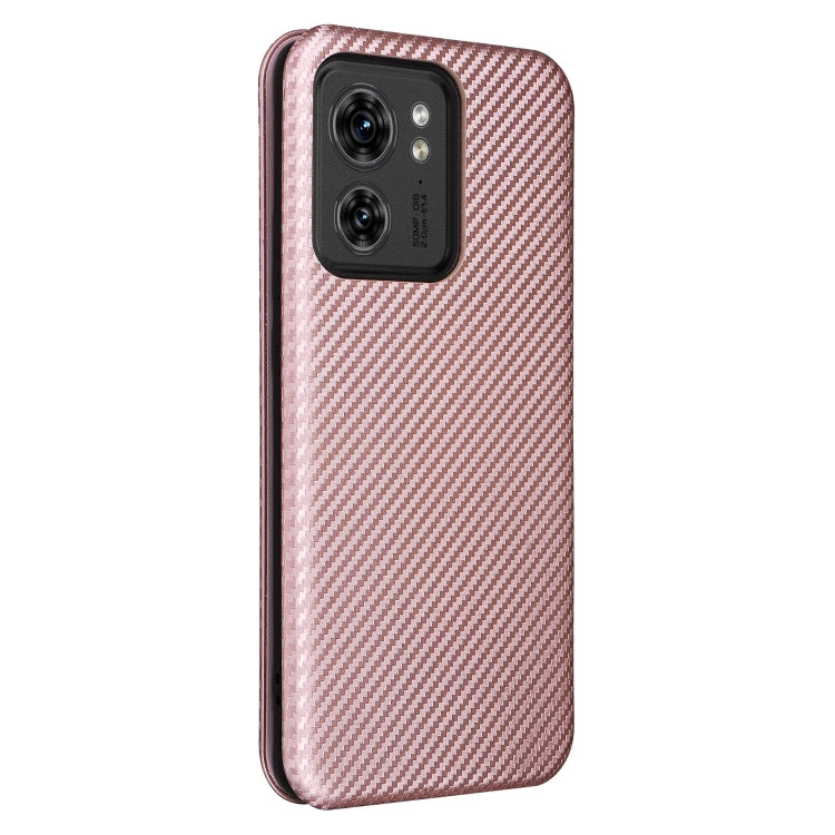 For Motorola Edge 40 Carbon Fiber Texture Flip Leather Phone Case