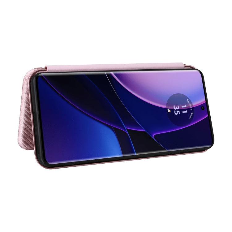 For Motorola Edge 40 Carbon Fiber Texture Flip Leather Phone Case