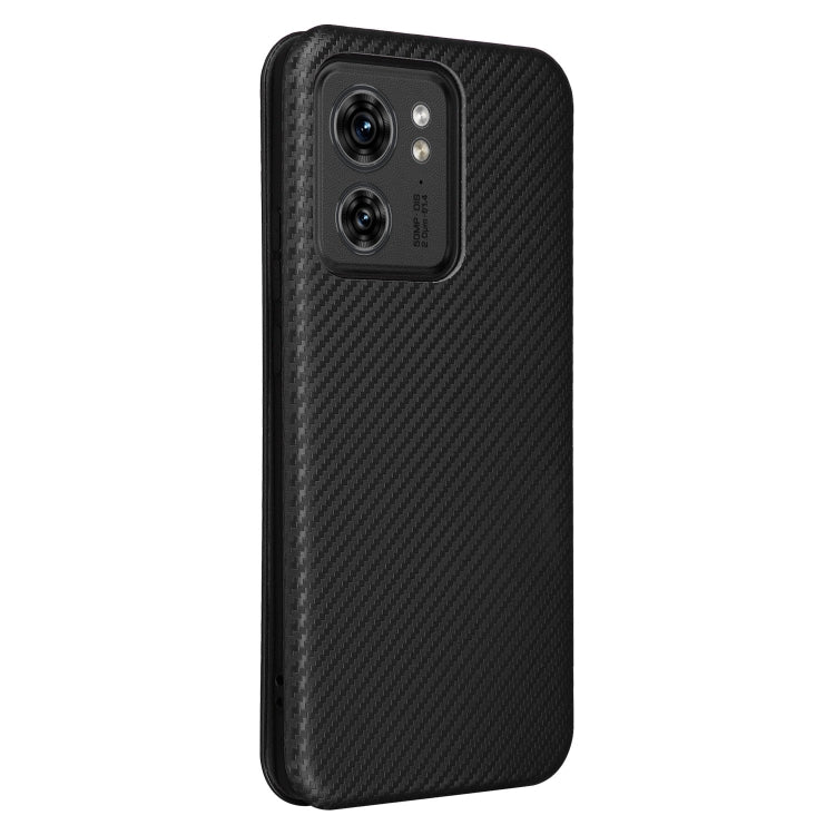 For Motorola Edge 40 Carbon Fiber Texture Flip Leather Phone Case