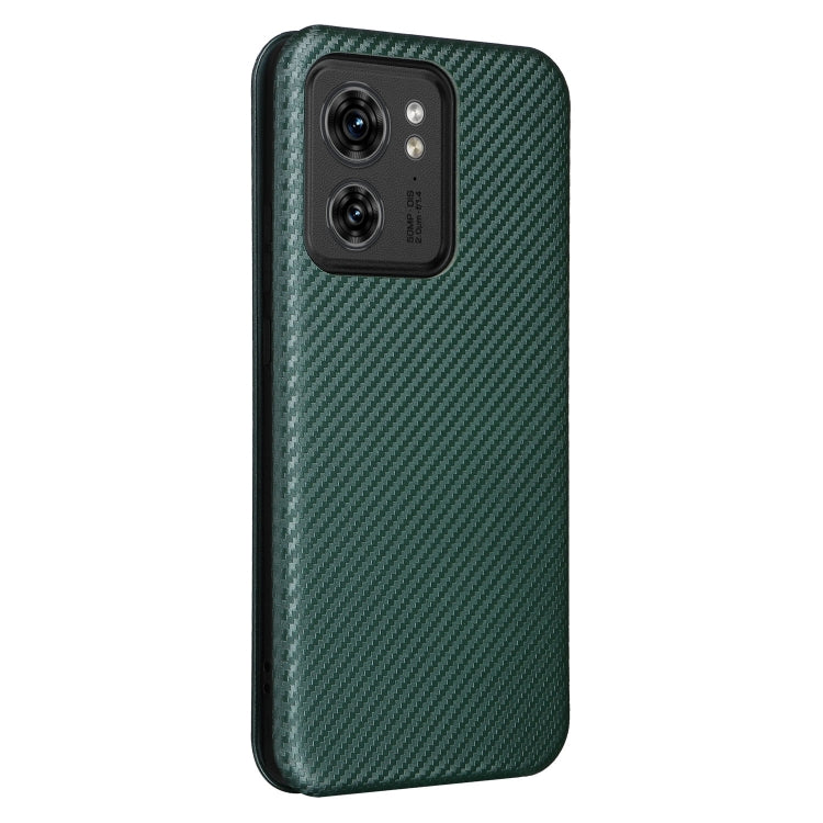 For Motorola Edge 40 Carbon Fiber Texture Flip Leather Phone Case