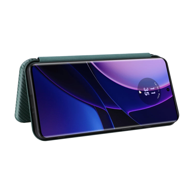 For Motorola Edge 40 Carbon Fiber Texture Flip Leather Phone Case