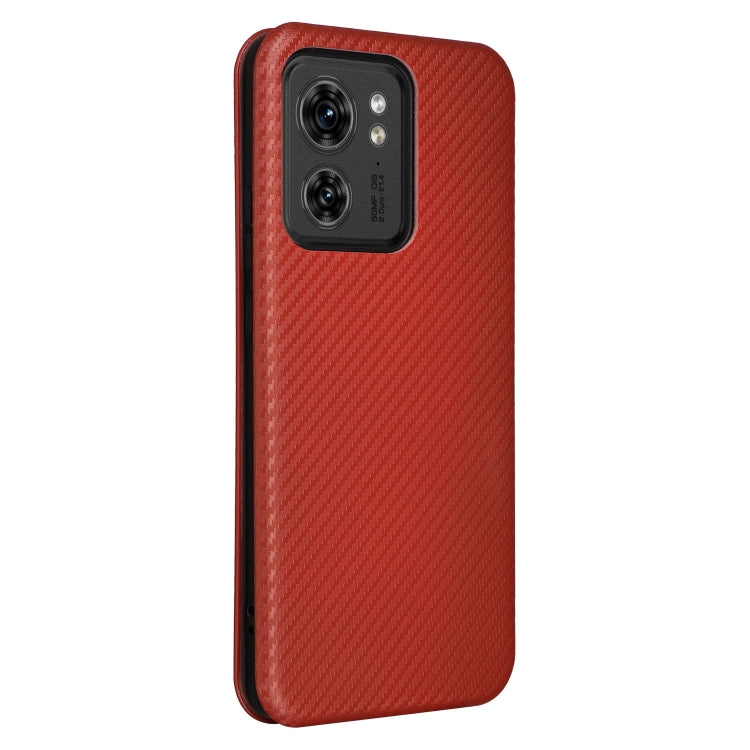 For Motorola Edge 40 Carbon Fiber Texture Flip Leather Phone Case