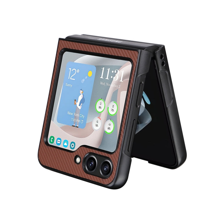 For Samsung Galaxy Z Flip5 5G PU Leather PC Phone Case
