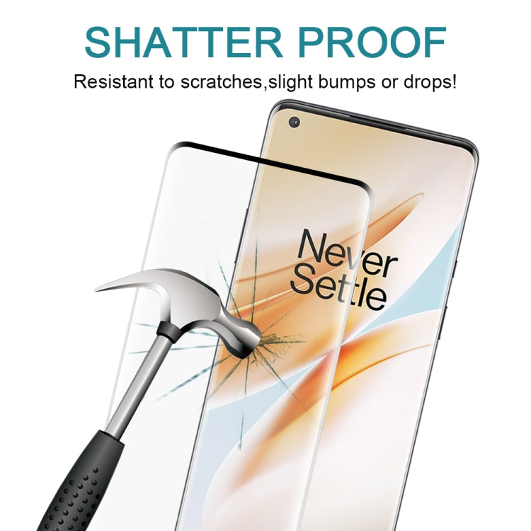 For OnePlus 8 Pro 25 PCS 3D Curved Edge Full Screen Tempered Glass Film