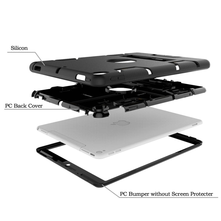 For iPad Pro 10.5 inch (2017) Shockproof PC + Silicone Protective Caseï¼Œwith Holder
