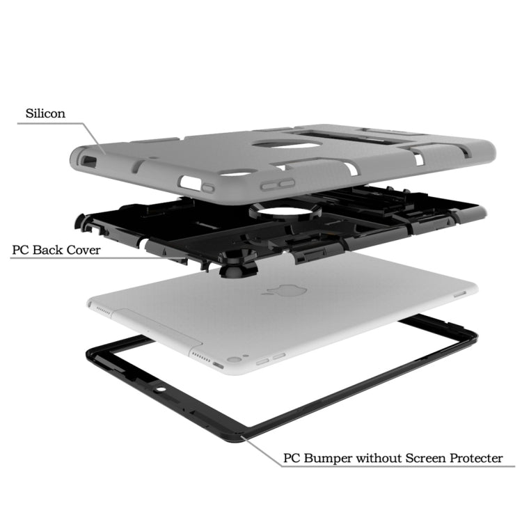 For iPad Pro 10.5 inch (2017) Shockproof PC + Silicone Protective Caseï¼Œwith Holder