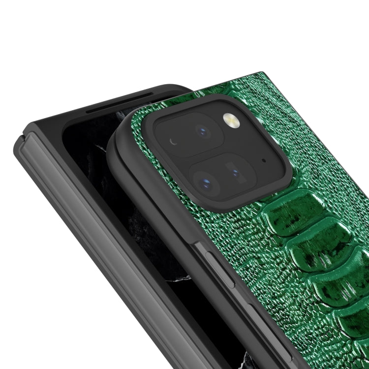 For Google Pixel 9 Pro Fold ABEEL Genuine Leather Weilai Series Phone Case