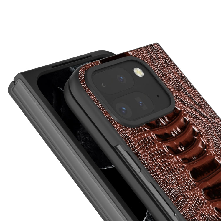 For Google Pixel 9 Pro Fold ABEEL Genuine Leather Weilai Series Phone Case