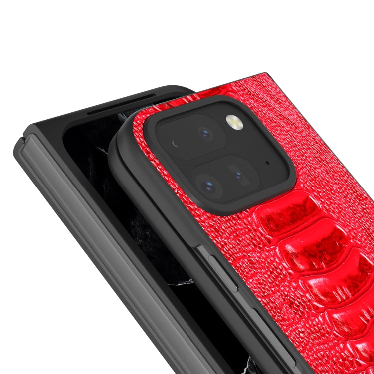 For Google Pixel 9 Pro Fold ABEEL Genuine Leather Weilai Series Phone Case