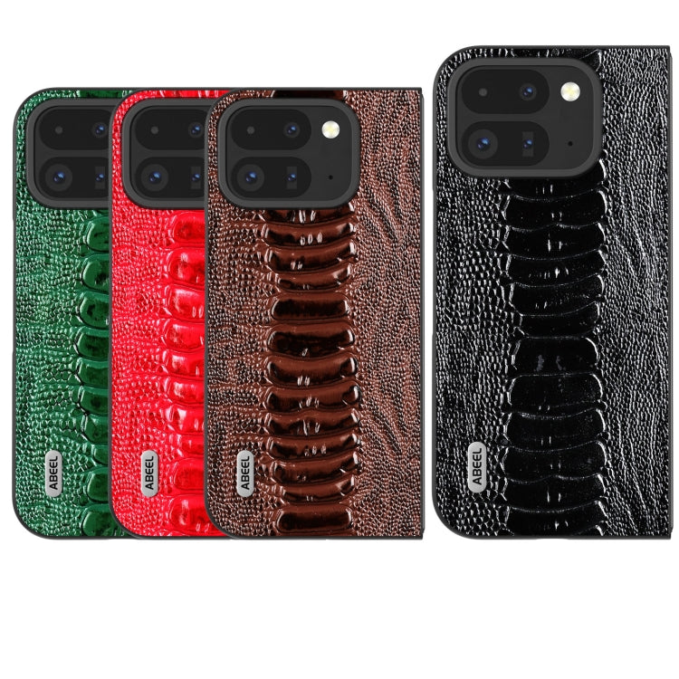 For Google Pixel 9 Pro Fold ABEEL Genuine Leather Weilai Series Phone Case