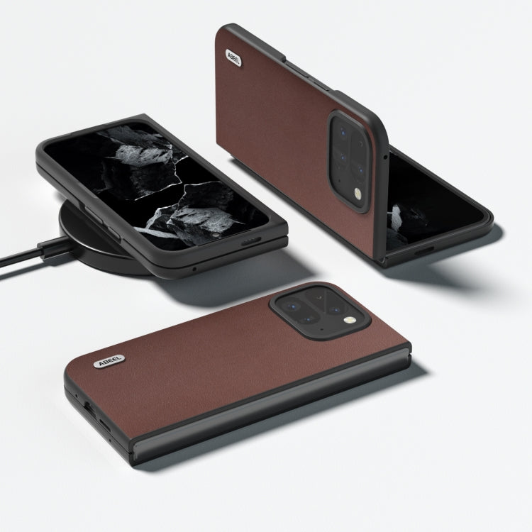 For Google Pixel 9 Pro Fold ABEEL Genuine Leather Xiaoya Series Phone Case