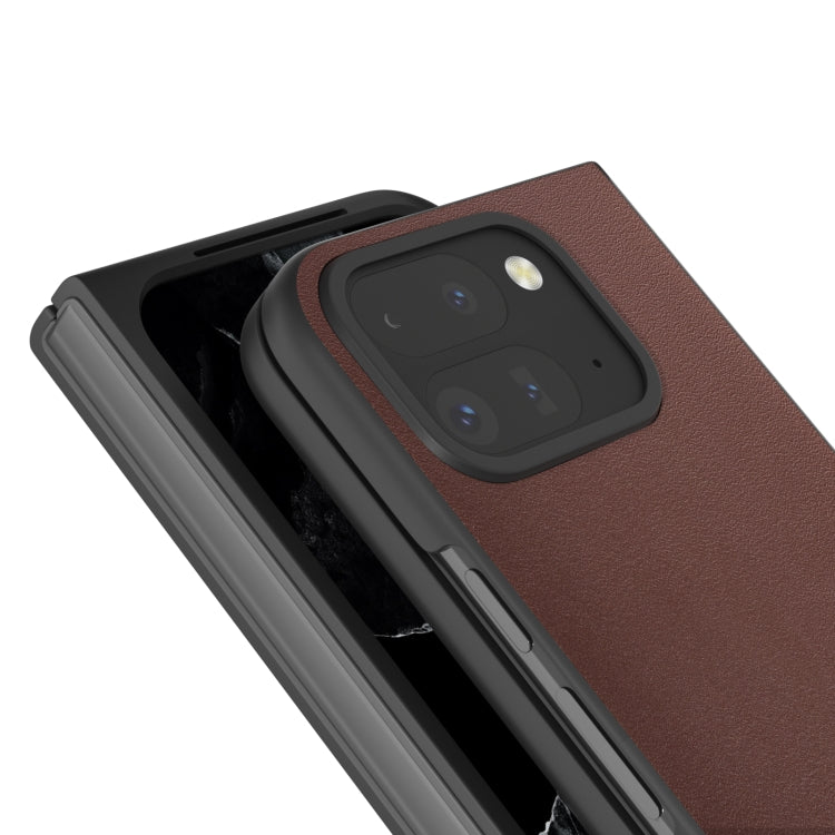 For Google Pixel 9 Pro Fold ABEEL Genuine Leather Xiaoya Series Phone Case