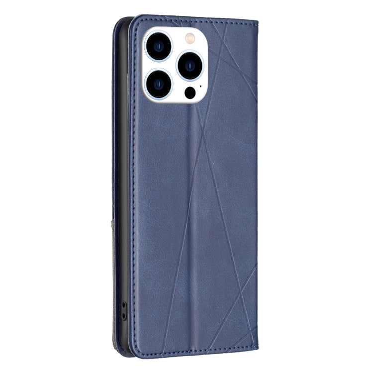 For iPhone 16 Pro Rhombus Texture Magnetic Leather Phone Case