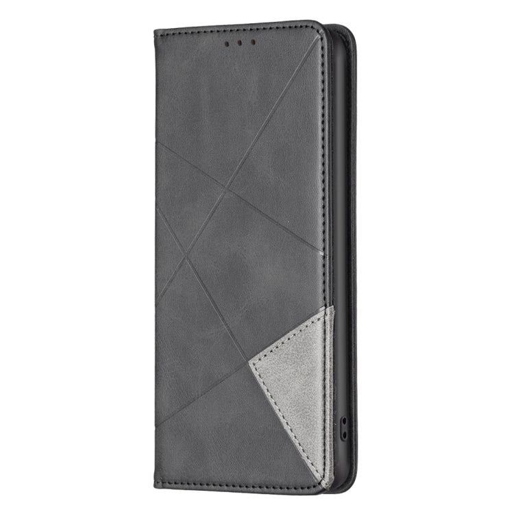 For iPhone 16 Plus Rhombus Texture Magnetic Leather Phone Case