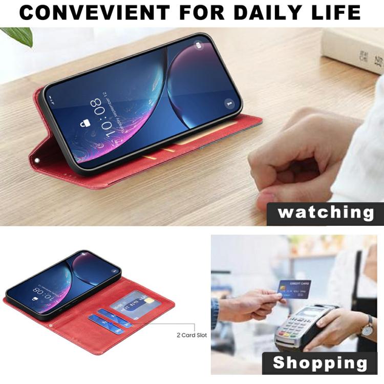 For iPhone Air Rhombus Texture Magnetic Leather Phone Case
