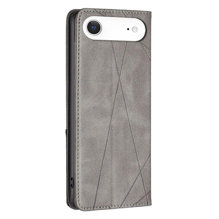 For iPhone Air Rhombus Texture Magnetic Leather Phone Case
