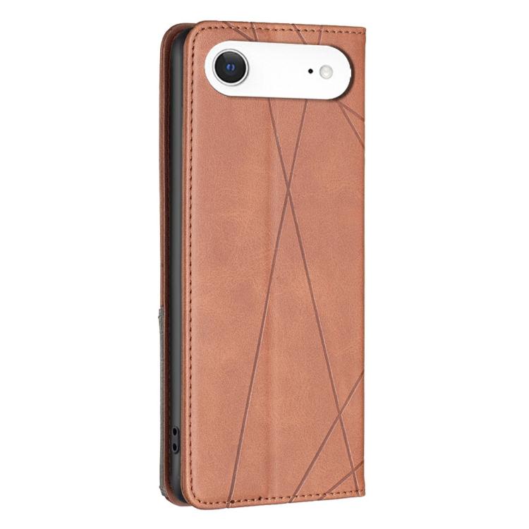 For iPhone Air Rhombus Texture Magnetic Leather Phone Case