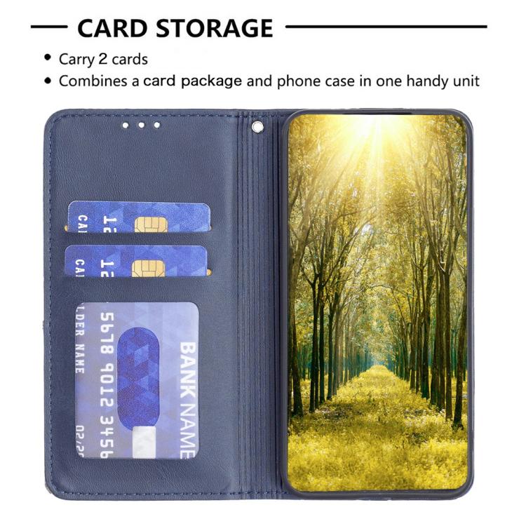 For iPhone Air Rhombus Texture Magnetic Leather Phone Case