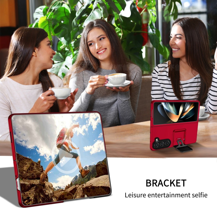 For Samsung Galaxy Z Fold5 Three-dimensional Folding Holder PC Phone Case