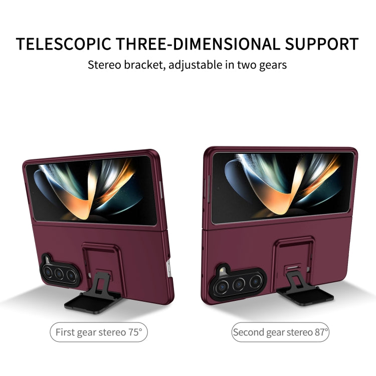 For Samsung Galaxy Z Fold5 Three-dimensional Folding Holder PC Phone Case