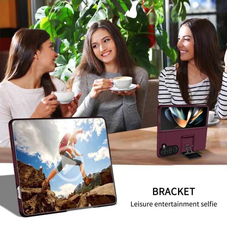 For Samsung Galaxy Z Fold5 Three-dimensional Folding Holder PC Phone Case