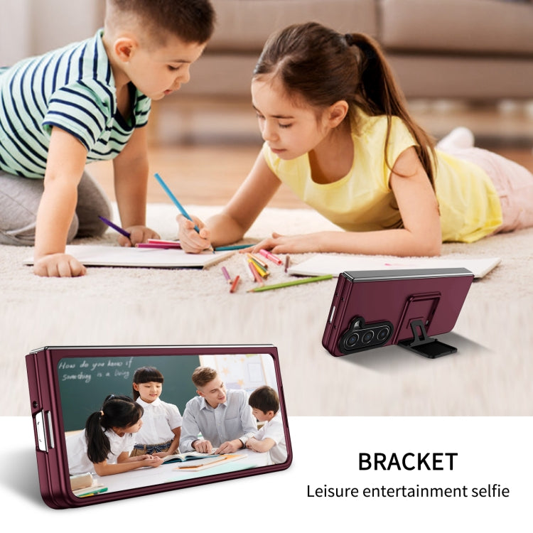 For Samsung Galaxy Z Fold5 Three-dimensional Folding Holder PC Phone Case