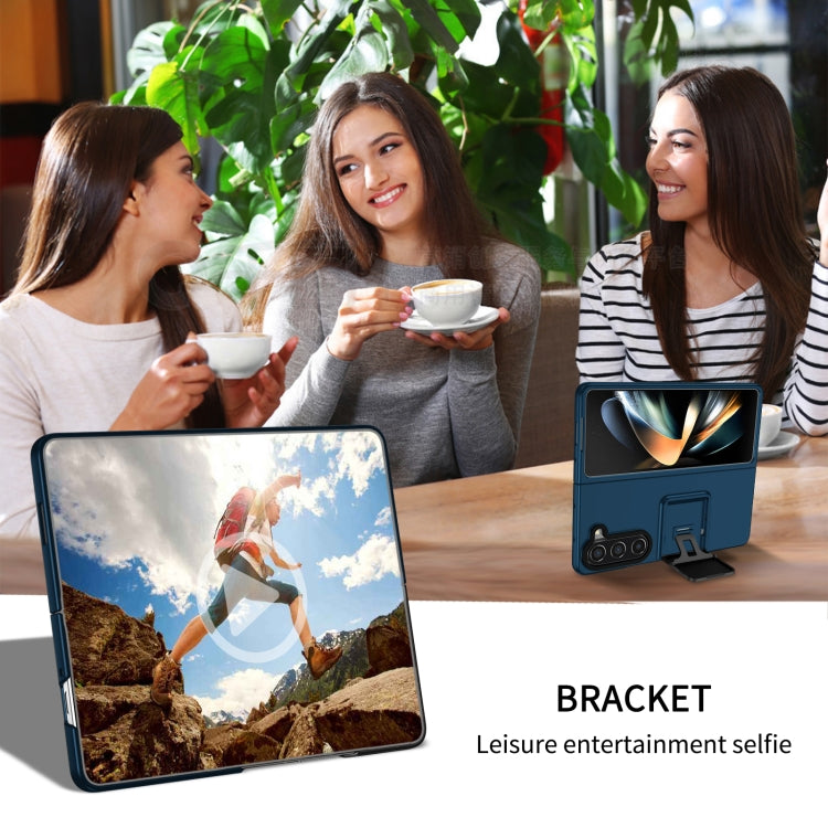 For Samsung Galaxy Z Fold5 Three-dimensional Folding Holder PC Phone Case