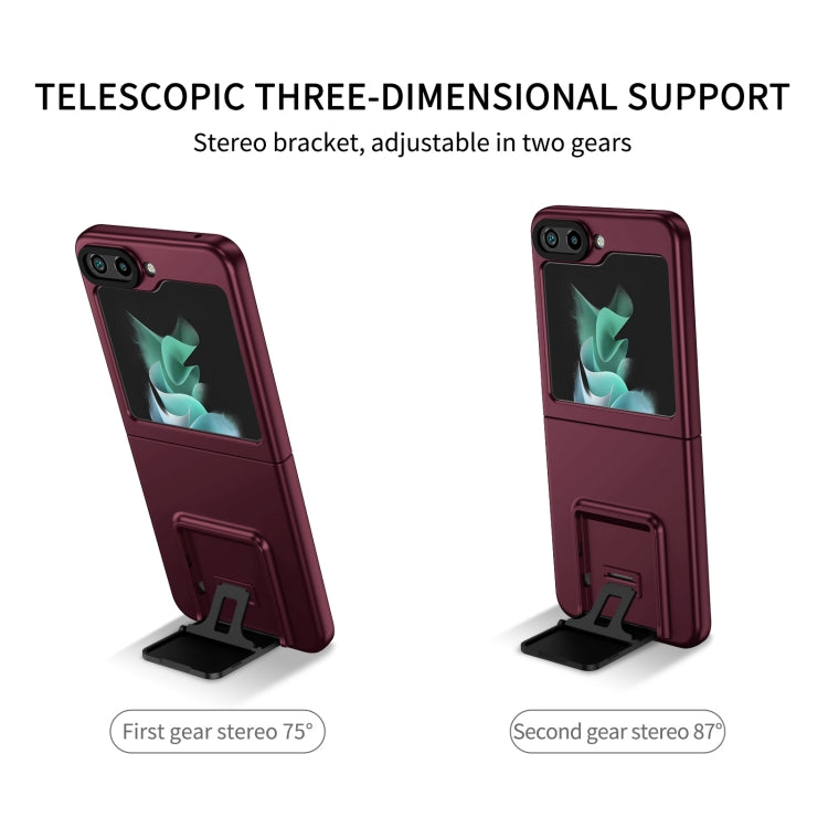 For Samsung Galaxy Z Flip5 5G Three-dimensional Folding Holder PC Phone Case