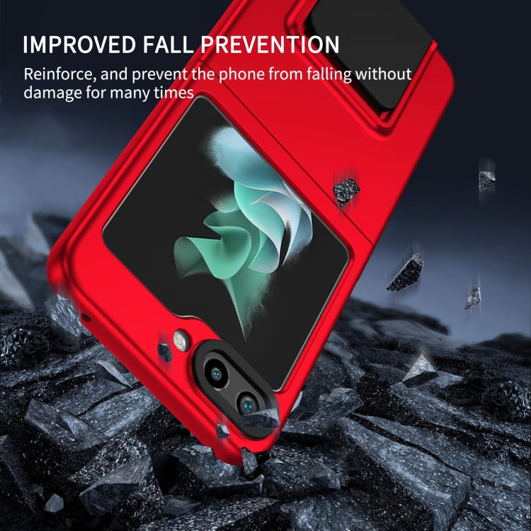 For Samsung Galaxy Z Flip6 / Flip7 FE Three-dimensional Folding Holder PC Phone Case