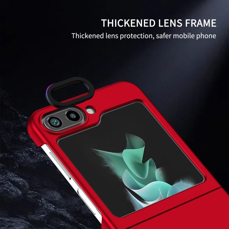 For Samsung Galaxy Z Flip6 / Flip7 FE Three-dimensional Folding Holder PC Phone Case