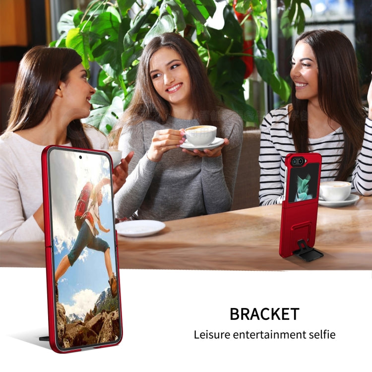 For Samsung Galaxy Z Flip6 / Flip7 FE Three-dimensional Folding Holder PC Phone Case