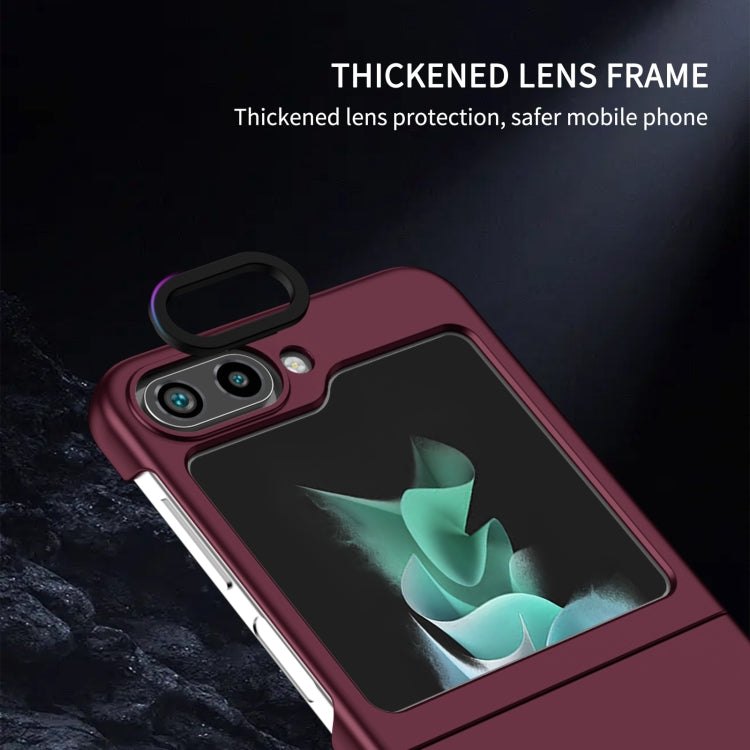 For Samsung Galaxy Z Flip6 / Flip7 FE Three-dimensional Folding Holder PC Phone Case