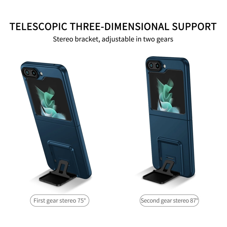 For Samsung Galaxy Z Flip6 / Flip7 FE Three-dimensional Folding Holder PC Phone Case